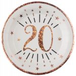 Anniversaire, assiette, 20 ans