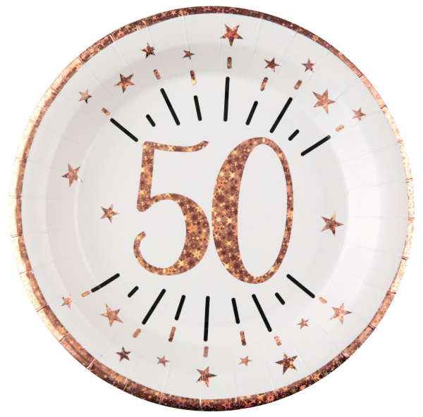 Anniversaire, assiette, 50 ans