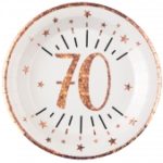 Anniversaire, assiette, 70 ans