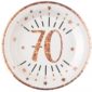 Anniversaire, assiette, 70 ans