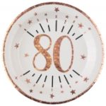 Anniversaire, assiette, 80 ans