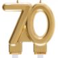 Anniversaire, bougies, dorée, 70