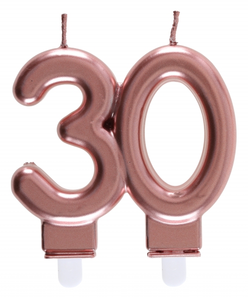Anniversaire, bougies, rose gold, 30