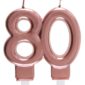 Anniversaire, bougies, rose gold, 80