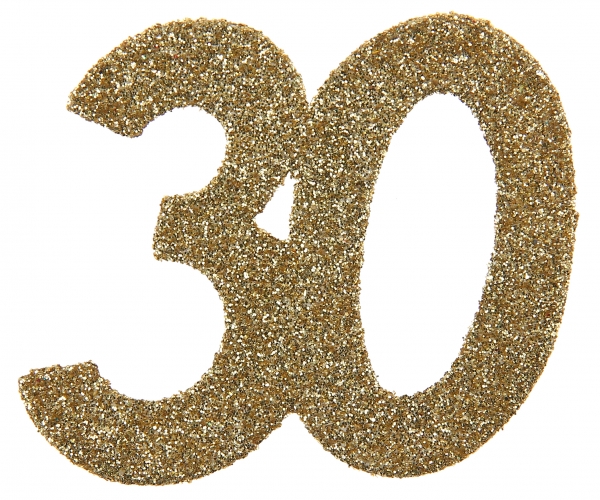 Anniversaire, confettis, or, 30 ans