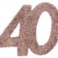 Anniversaire, confettis, rose gold, 40 ans