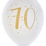 Anniversaire adulte, ballons, blanc, 70