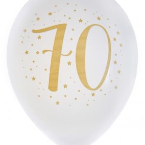 Anniversaire adulte, ballons, blanc, 70