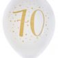 Anniversaire adulte, ballons, blanc, 70