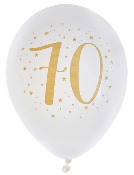Anniversaire adulte, ballons, blanc, 70