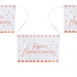 Anniversaire adulte, banderole, rose gold