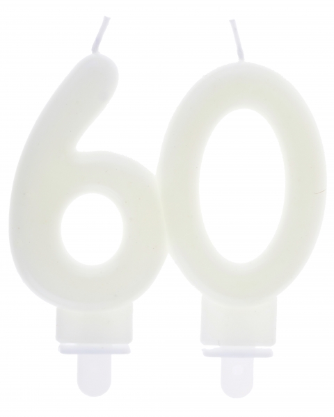 Anniversaire adulte, bougies, phosphorescente, 60