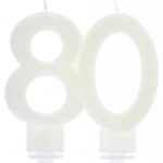 Anniversaire adulte, bougies, phosphorescente, 80