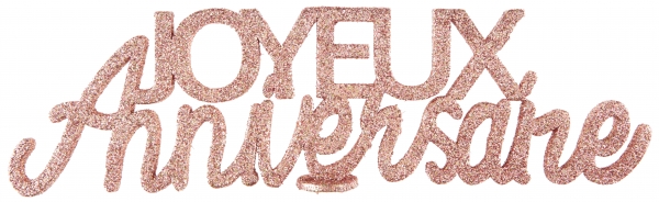 Anniversaire adulte, centre de table, pailleté, rose gold