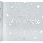 Anniversaire adulte, chemin de table, argent
