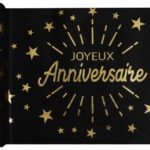 Anniversaire adulte, chemin de table, noir