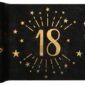Anniversaire adulte, chemin de table, noir, 18
