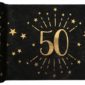 Anniversaire adulte, chemin de table, noir, 50