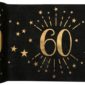 Anniversaire adulte, chemin de table, noir, 60