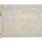 Anniversaire adulte, chemin de table, or