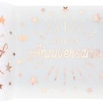 Anniversaire adulte, chemin de table, rose gold