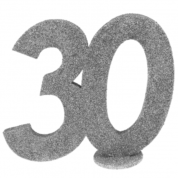 Anniversaire adulte, chiffre anniversaire, argent, 30