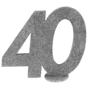 Anniversaire adulte, chiffre anniversaire, argent, 40