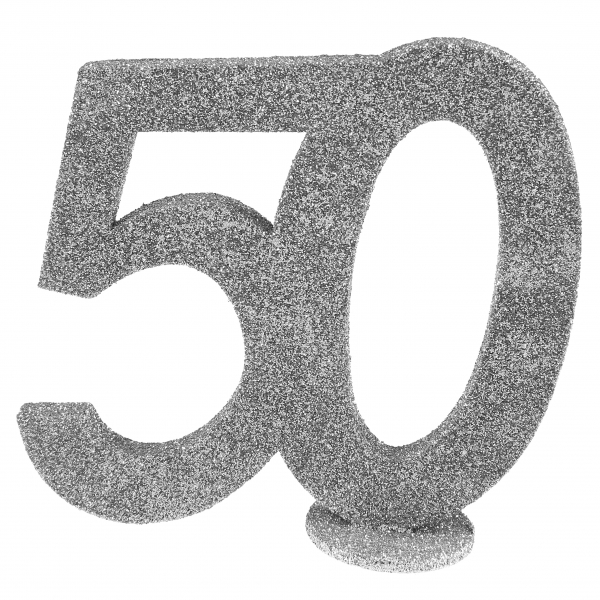 Anniversaire adulte, chiffre anniversaire, argent, 50