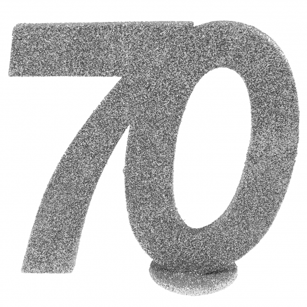 Anniversaire adulte, chiffre anniversaire, argent, 70
