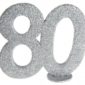 Anniversaire adulte, chiffre anniversaire, argent, 80