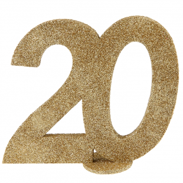 Anniversaire adulte, chiffre anniversaire, or, 20