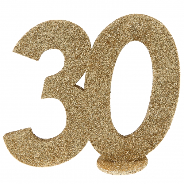 Anniversaire adulte, chiffre anniversaire, or, 30