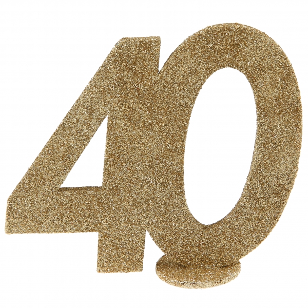 Anniversaire adulte, chiffre anniversaire, or, 40