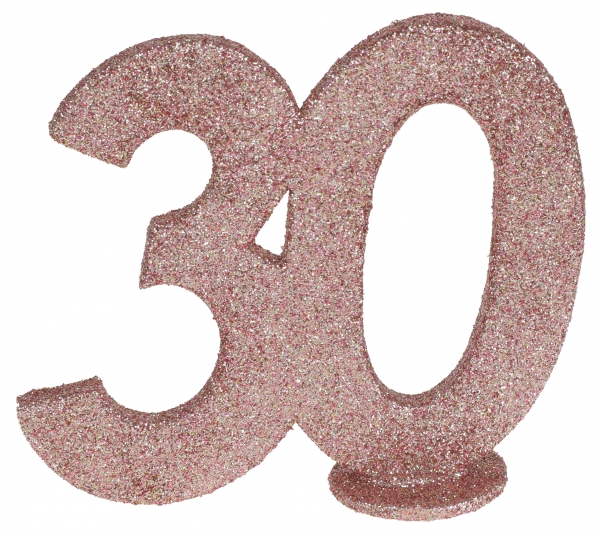 Anniversaire adulte, chiffre anniversaire, rose gold, 30