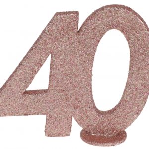 Anniversaire adulte, chiffre anniversaire, rose gold, 40