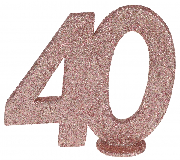 Anniversaire adulte, chiffre anniversaire, rose gold, 40