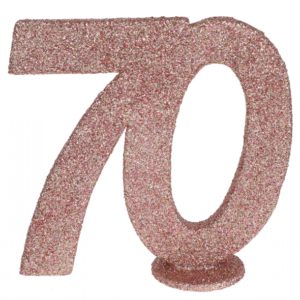 Anniversaire adulte, chiffre anniversaire, rose gold, 70