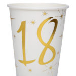 anniversaire adulte, gobelet, or, 18