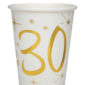 anniversaire adulte, gobelets, or, 30