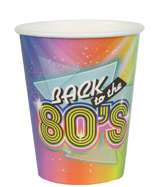 anniversaire adulte, gobelets, 80s