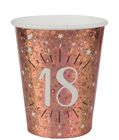 anniversaire adulte, gobelets, rg, 18
