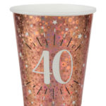 anniversaire adulte, gobelets, rg, 40