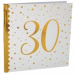 Anniversaire adulte, livre d'or, or, 30