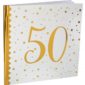 Anniversaire adulte, livre d'or, or, 50