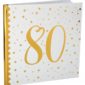 Anniversaire adulte, livre d'or, or, 80