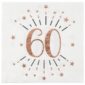 anniversaire adulte, serviette, rose gold, 60