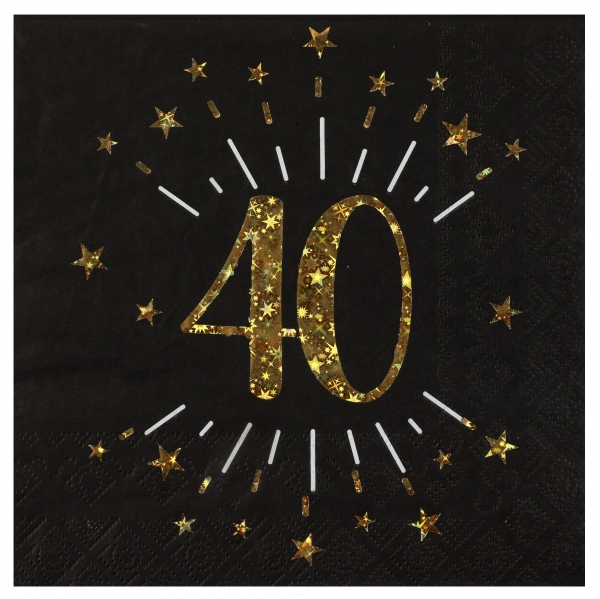 anniversaire adulte, serviette, rose gold, 40
