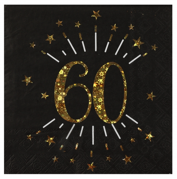 anniversaire adulte, serviette, rose gold, 60
