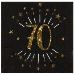 anniversaire adulte, serviette, rose gold, 70