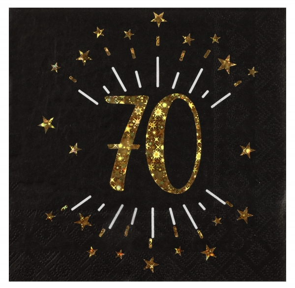anniversaire adulte, serviette, rose gold, 70